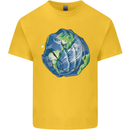 Earth Hands Climate Change Environment Kids T-Shirt Childrens Yellow