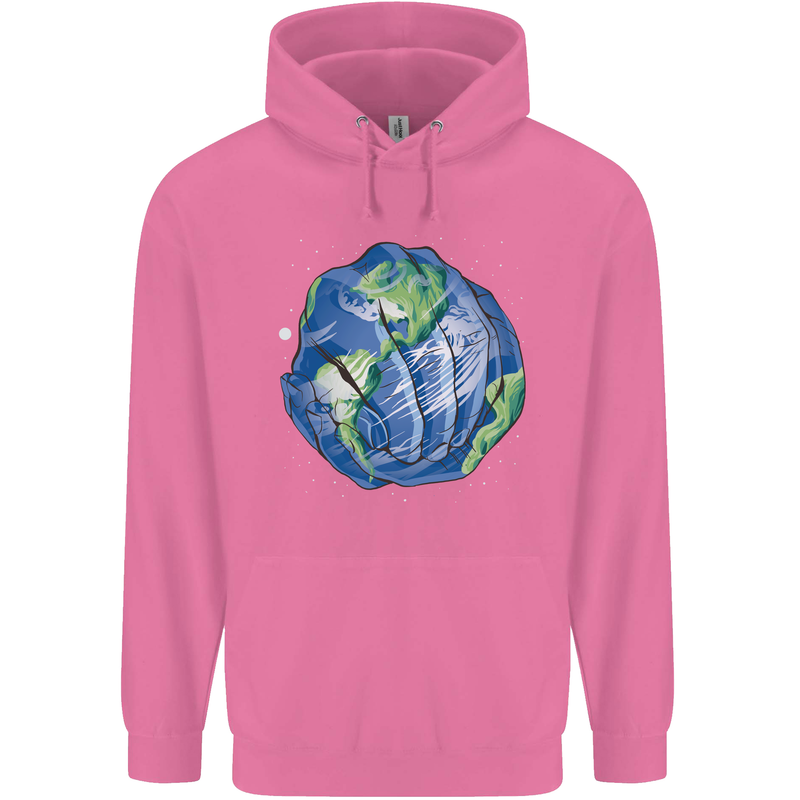 Earth Hands Climate Change Environment Mens 80% Cotton Hoodie Azelea