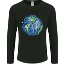 Earth Hands Climate Change Environment Mens Long Sleeve T-Shirt Black