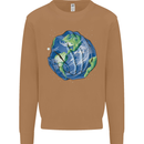 Earth Hands Climate Change Environment Mens Sweatshirt Jumper Caramel Latte