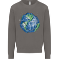 Earth Hands Climate Change Environment Mens Sweatshirt Jumper Charcoal
