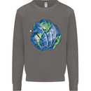 Earth Hands Climate Change Environment Mens Sweatshirt Jumper Charcoal
