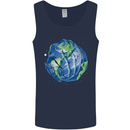 Earth Hands Climate Change Environment Mens Vest Tank Top Navy Blue