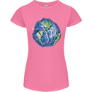 Earth Hands Climate Change Environment Womens Petite Cut T-Shirt Azalea