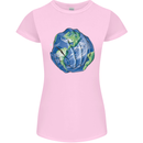 Earth Hands Climate Change Environment Womens Petite Cut T-Shirt Light Pink