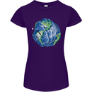 Earth Hands Climate Change Environment Womens Petite Cut T-Shirt Purple