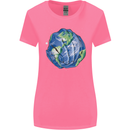 Earth Hands Climate Change Environment Womens Wider Cut T-Shirt Azalea