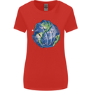 Earth Hands Climate Change Environment Womens Wider Cut T-Shirt Red