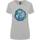 Earth Hands Climate Change Environment Womens Wider Cut T-Shirt Sports Grey