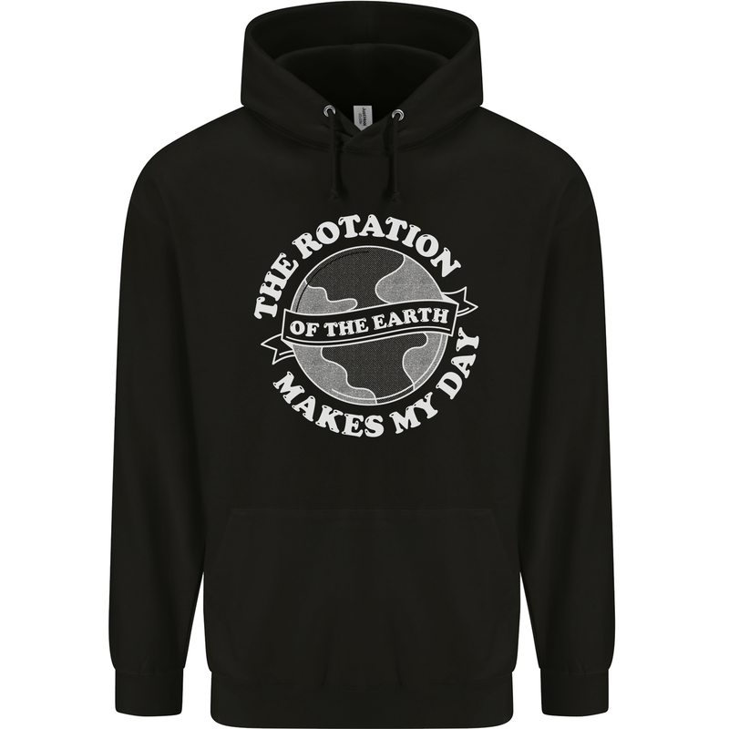 Earth Rotation Astronomy Planets Childrens Kids Hoodie Black
