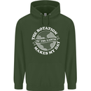 Earth Rotation Astronomy Planets Childrens Kids Hoodie Forest Green