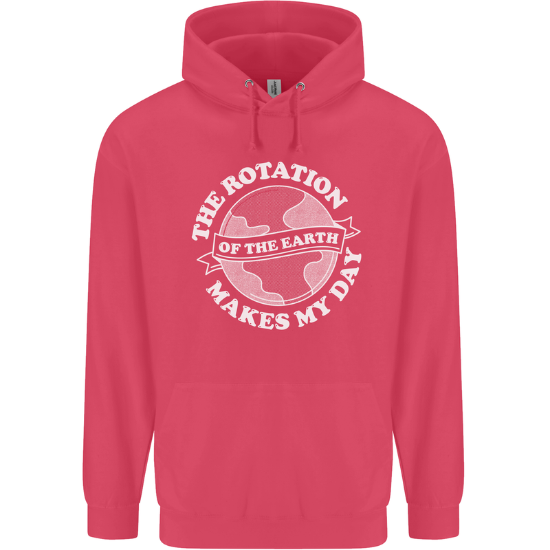 Earth Rotation Astronomy Planets Childrens Kids Hoodie Heliconia