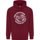 Earth Rotation Astronomy Planets Childrens Kids Hoodie Maroon