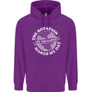 Earth Rotation Astronomy Planets Childrens Kids Hoodie Purple