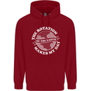 Earth Rotation Astronomy Planets Childrens Kids Hoodie Red