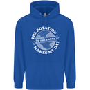 Earth Rotation Astronomy Planets Childrens Kids Hoodie Royal Blue