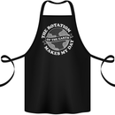Earth Rotation Astronomy Planets Cotton Apron 100% Organic Black