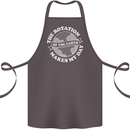 Earth Rotation Astronomy Planets Cotton Apron 100% Organic Dark Grey