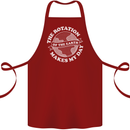 Earth Rotation Astronomy Planets Cotton Apron 100% Organic Maroon