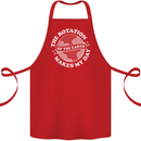 Earth Rotation Astronomy Planets Cotton Apron 100% Organic Red