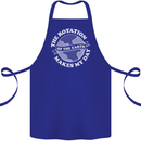 Earth Rotation Astronomy Planets Cotton Apron 100% Organic Royal Blue