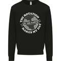 Earth Rotation Astronomy Planets Kids Sweatshirt Jumper Black