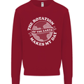 Earth Rotation Astronomy Planets Kids Sweatshirt Jumper Red