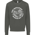 Earth Rotation Astronomy Planets Kids Sweatshirt Jumper Storm Grey