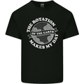 Earth Rotation Astronomy Planets Kids T-Shirt Childrens Black