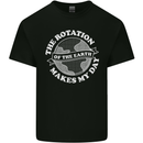 Earth Rotation Astronomy Planets Kids T-Shirt Childrens Black
