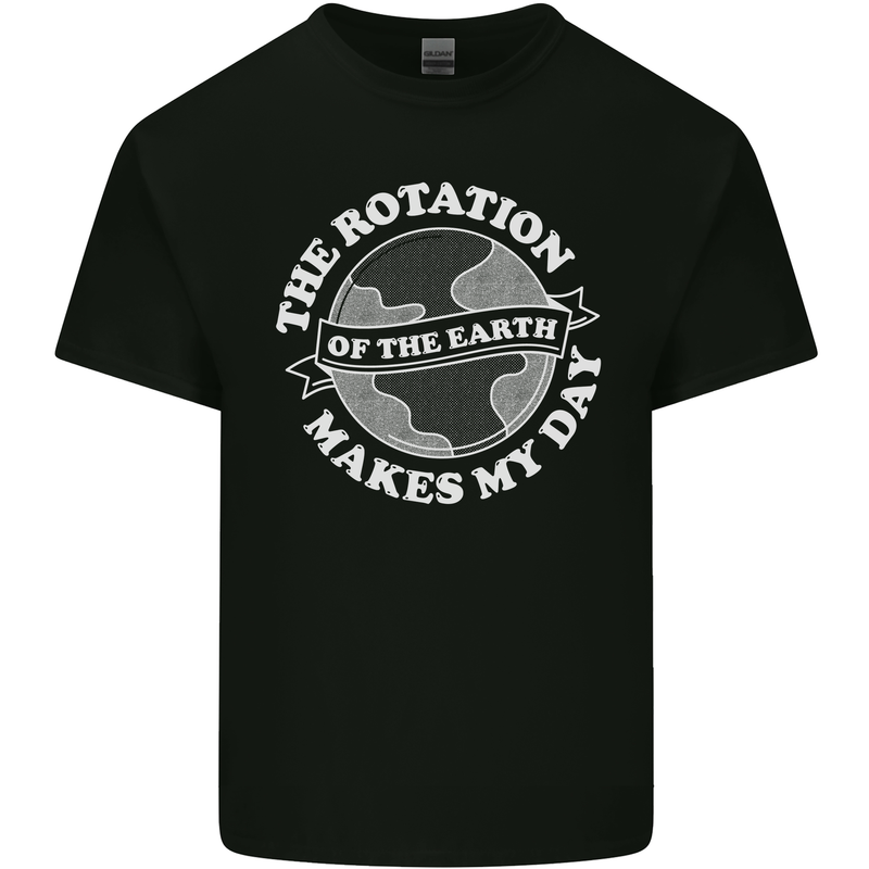 Earth Rotation Astronomy Planets Kids T-Shirt Childrens Black