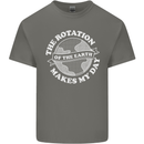 Earth Rotation Astronomy Planets Kids T-Shirt Childrens Charcoal