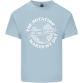 Earth Rotation Astronomy Planets Kids T-Shirt Childrens Light Blue