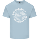 Earth Rotation Astronomy Planets Kids T-Shirt Childrens Light Blue