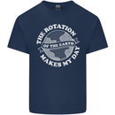 Earth Rotation Astronomy Planets Kids T-Shirt Childrens Navy Blue