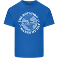 Earth Rotation Astronomy Planets Kids T-Shirt Childrens Royal Blue