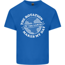 Earth Rotation Astronomy Planets Kids T-Shirt Childrens Royal Blue