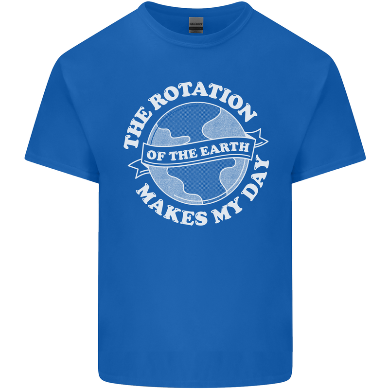 Earth Rotation Astronomy Planets Kids T-Shirt Childrens Royal Blue