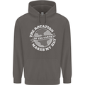 Earth Rotation Astronomy Planets Mens 80% Cotton Hoodie Charcoal
