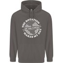 Earth Rotation Astronomy Planets Mens 80% Cotton Hoodie Charcoal