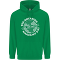 Earth Rotation Astronomy Planets Mens 80% Cotton Hoodie Irish Green