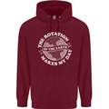 Earth Rotation Astronomy Planets Mens 80% Cotton Hoodie Maroon