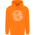 Earth Rotation Astronomy Planets Mens 80% Cotton Hoodie Orange