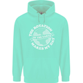 Earth Rotation Astronomy Planets Mens 80% Cotton Hoodie Peppermint