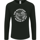 Earth Rotation Astronomy Planets Mens Long Sleeve T-Shirt Black