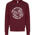 Earth Rotation Astronomy Planets Mens Sweatshirt Jumper Maroon