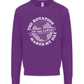 Earth Rotation Astronomy Planets Mens Sweatshirt Jumper Purple