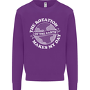 Earth Rotation Astronomy Planets Mens Sweatshirt Jumper Purple