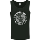 Earth Rotation Astronomy Planets Mens Vest Tank Top Black