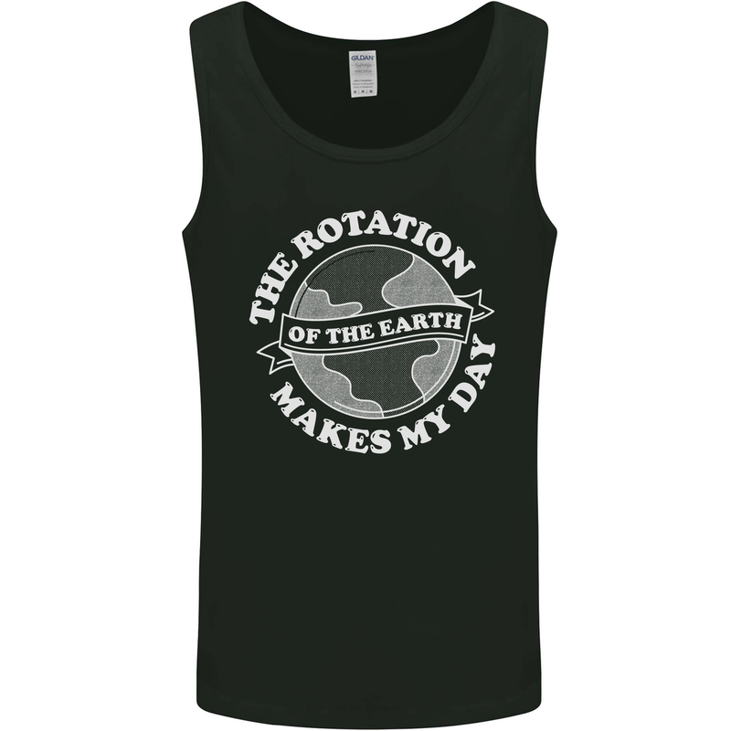 Earth Rotation Astronomy Planets Mens Vest Tank Top Black